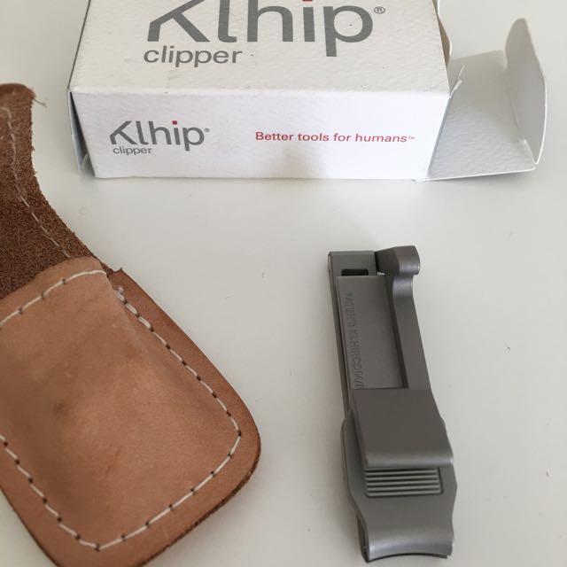 Klhip Ultimate Clipper Stainless Steel Ergonomically Correct Nail Clipper  with Handmade Leather Case