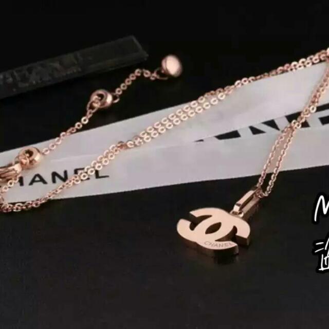 Pre Order: Chanel Necklace. Rose Gold 