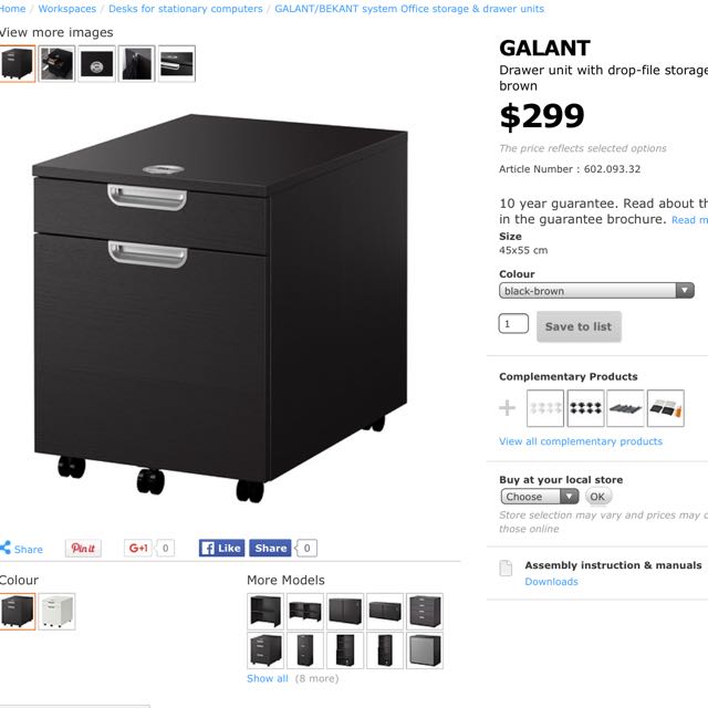 Ikea Study Desk And Filing Cabinet Furniture On Carou Ikea Study Desk And Filing Cabinet