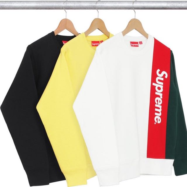 2016 SS 春季Supreme Panelled Crewneck 黑M 長袖, 他的時尚, 手錶及 ...