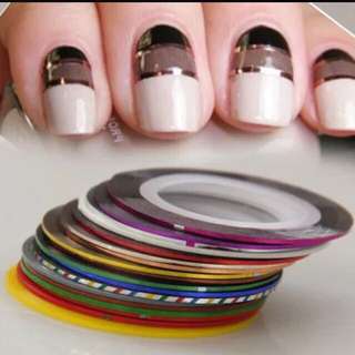 1mm Nail Art Metallic Stripping Tape For Gel/Gelish/ Nail Polish