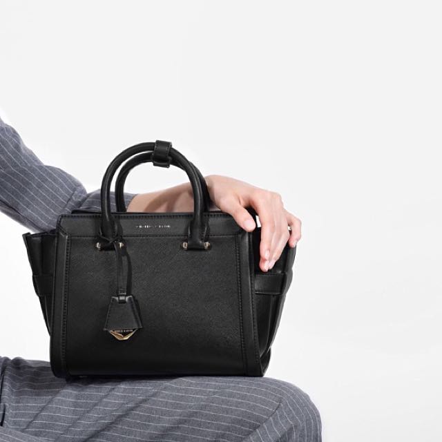 Reserved Charles Keith Trapeze Bag Handbag Black Women S Fashion On Carousell