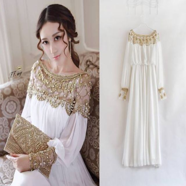 long sleeve goddess dress