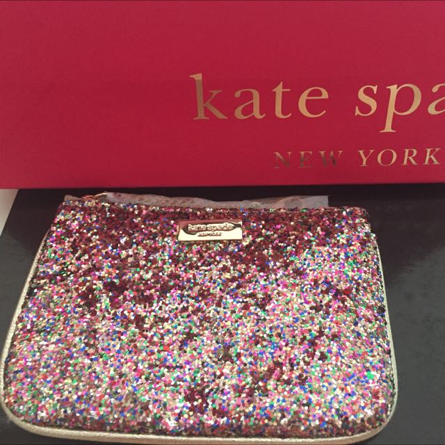 Buy Kate Spade New York Odette Glitter Medium L-Zip Card Holder Wallet Red  at Amazon.in