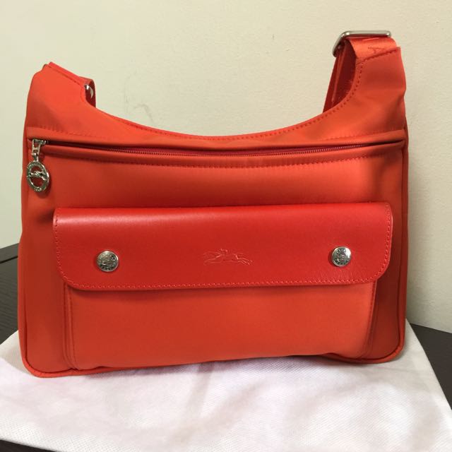 Longchamp Planetes Crossbody Bag Small Orange, $180