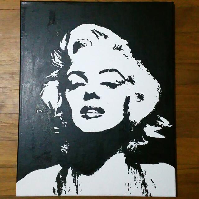 Marilyn Monroe Canvas Painting Design Craft On Carousell
