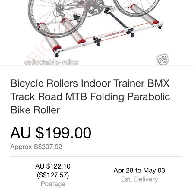 Bicycle Rollers Indoor Trainer BMX Track Road MTB Folding Parabolic