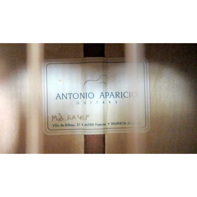 Flamenco Guitar Antonio Aparicio AA40F blanca 2008