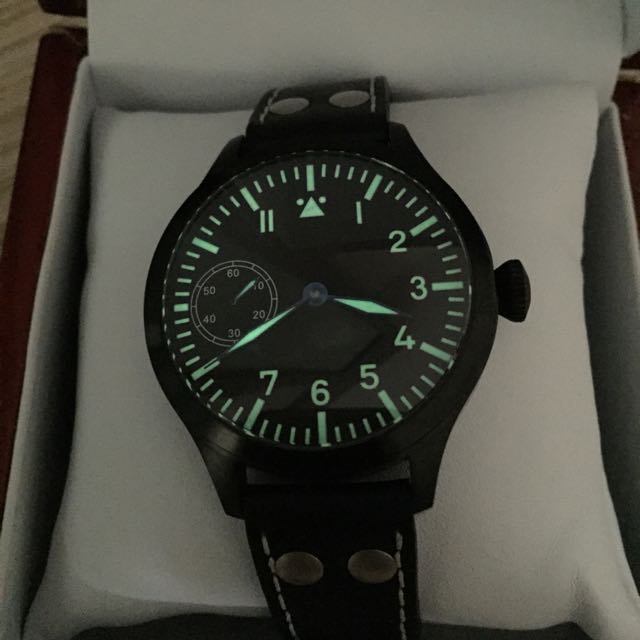 TICINO 44mm Vintage PVD Hand Wind Pilot Watch (2nd hand), Mobile Phones