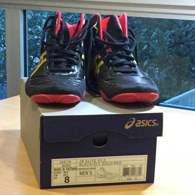 Asics jb elite deals wrestling shoes oly gold