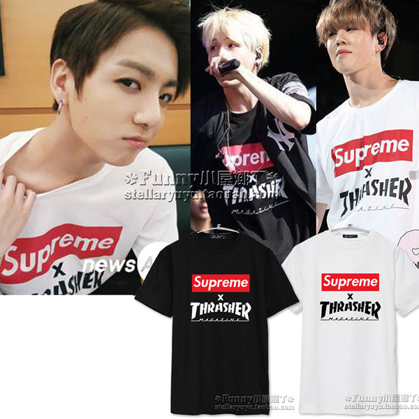 P.O BTS Supreme inspired shirt