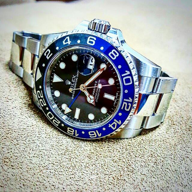 Rolex GMT MASTER II Batman AN Series FREE Rubber B Strap