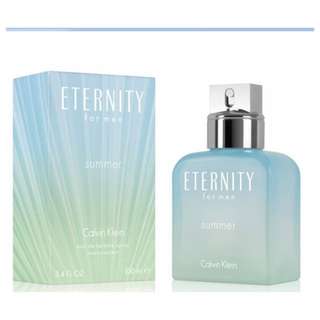 G374 ck Calvin Klein ETERNITY summer for men Fragrance Eau De Toilette EDT 男士淡香水噴霧 100ML629424014100491117