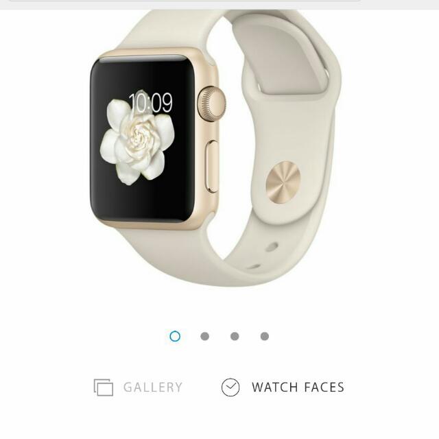 38mm Gold Apple Watch With Antique White Band Computers Tech