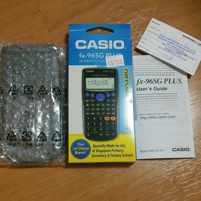Casio calculator fx clearance 96sg plus popular bookstore