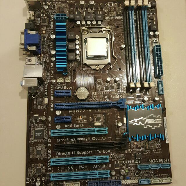 Intel i53470 + Asus P8H77V LE Motherboard, Everything Else on Carousell
