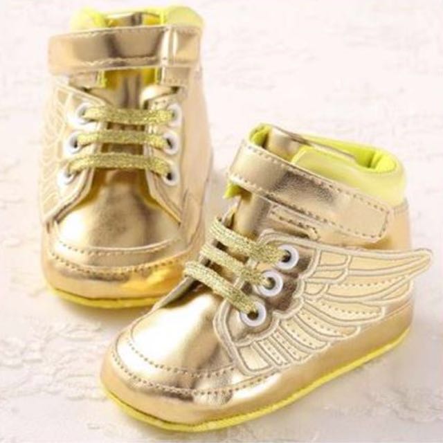 gold baby boy shoes