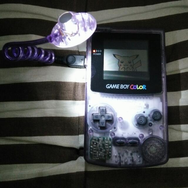 Selling Gameboy Color Purple Transparent Edition With Free Gb