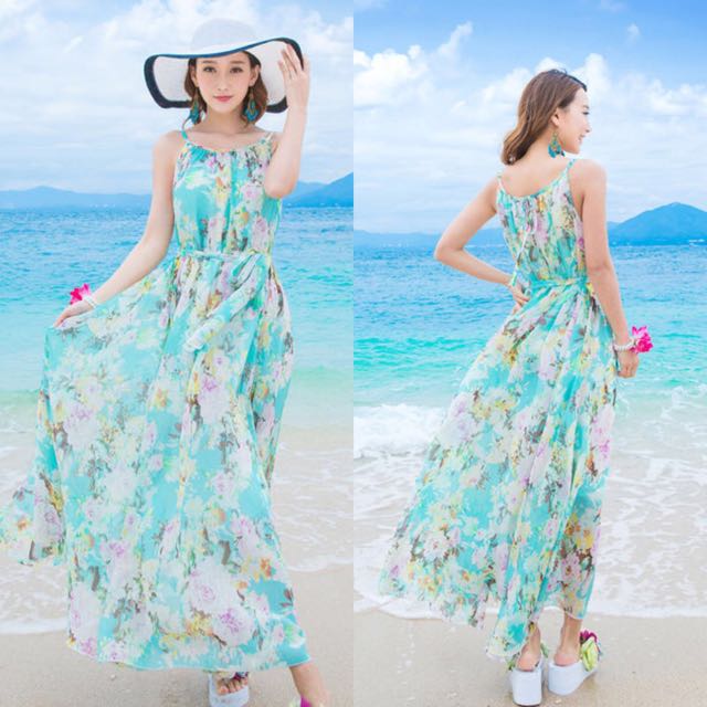 light blue beach maxi dress