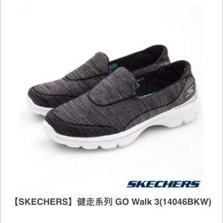 SKECHERS 健走系列 黑白 GO Walk 3(14046BKW)