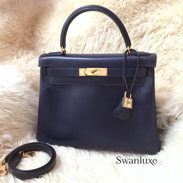 hermes kelly 28 blue