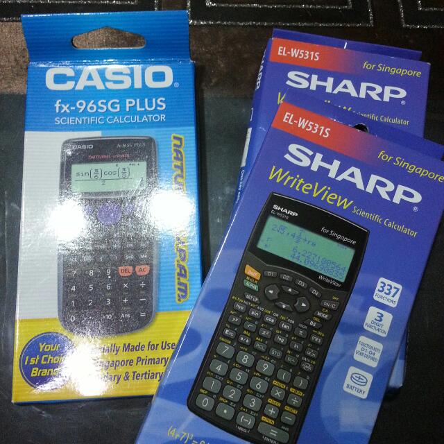 Sharp Calculator El W531s Casio Calculator Fx 96sgplus Both