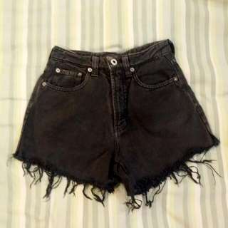 Black Highwaisted Denim Shorts