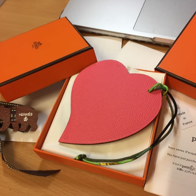 Hermes Petit H Two toned Heart Charm Luxury on Carousell
