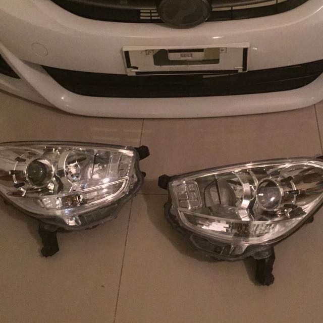 Perodua Myvi Icon 2015 Custom Fit Abs Car Head Lamp Headlamp Eye Lid Eyelid Shinning Black Lazada