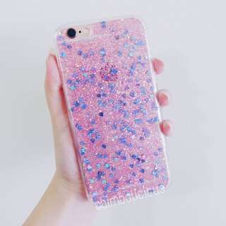 Blue+Pink Glitter IPhone 6/6s Casing