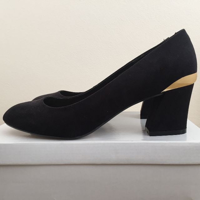 asos black block heels