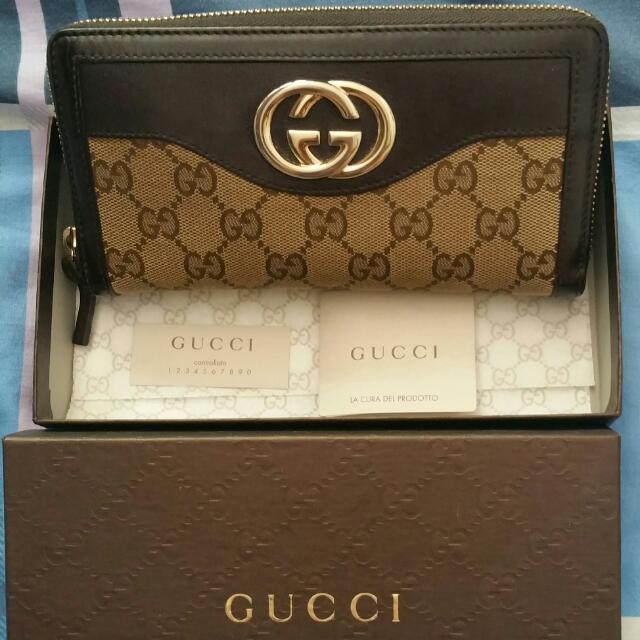 Authentic Preloved Gucci Sukey Zip Round Wallet, Women's Fashion, Bags u0026  Wallets, Wallets u0026 Card Holders on Carousell