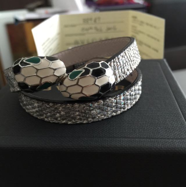 bvlgari bracelet serpenti leather