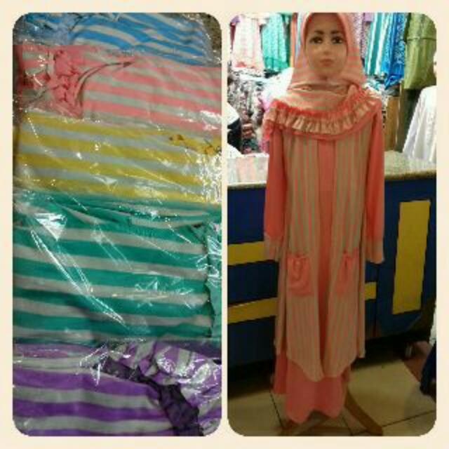 Gamis Anak Usia 10 12 Th Bahan Spandek Jersey Serba Serbi Di Carousell
