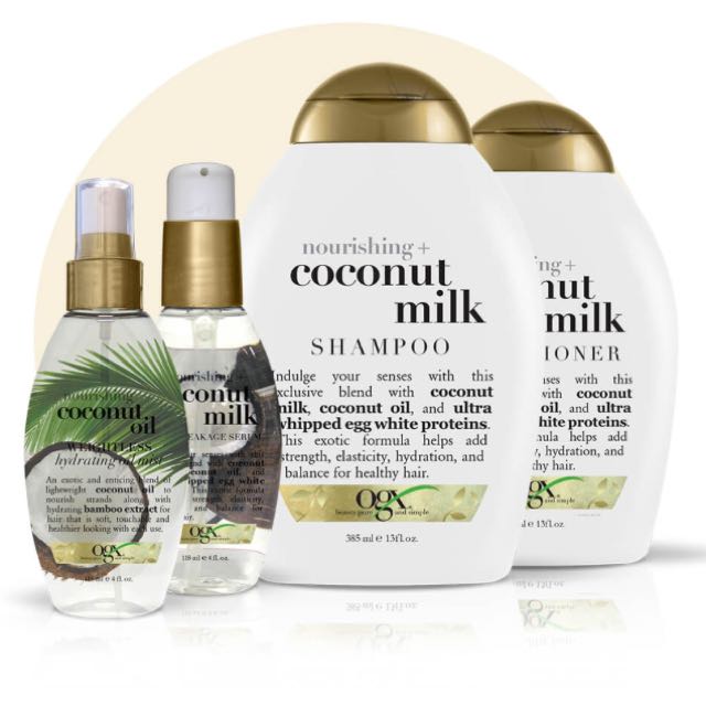 Ogx Coconut Milk Shampoo Conditioner Health Beauty On Carousell