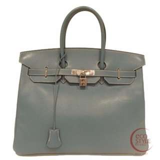 HERMES Birkin 35 Bleu Jean Ostrich Leather Bag, Luxury, Bags & Wallets on  Carousell