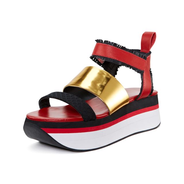 dkny red sandals