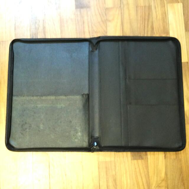 Document File With Zip Briefcase Style | Black PVC Leather, Hobbies ...