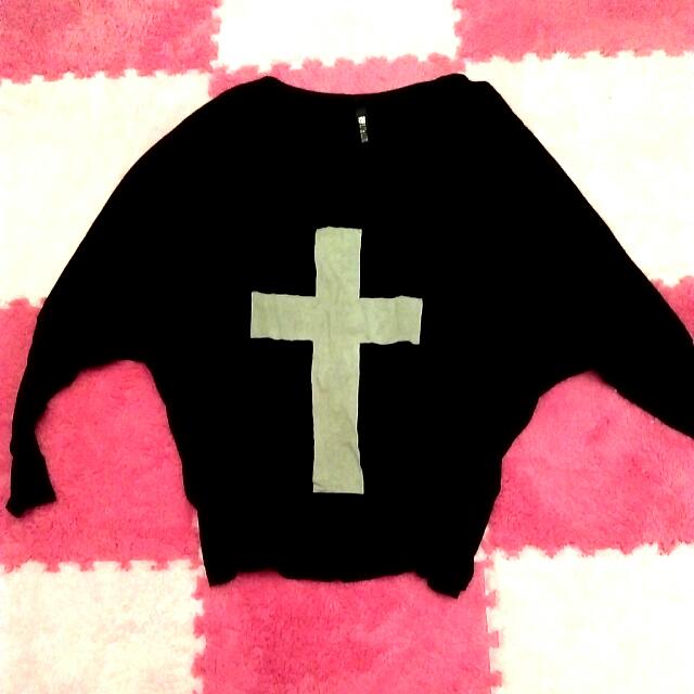 Cross Panel Gothic Top with Lace Accents