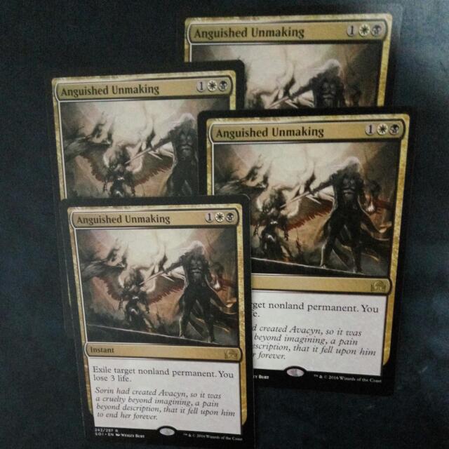 Mtg 4x Anguished Unmaking Hobbies Toys Toys Games On Carousell