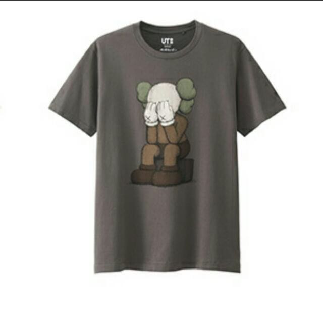 Grey kaws shirt Clearance