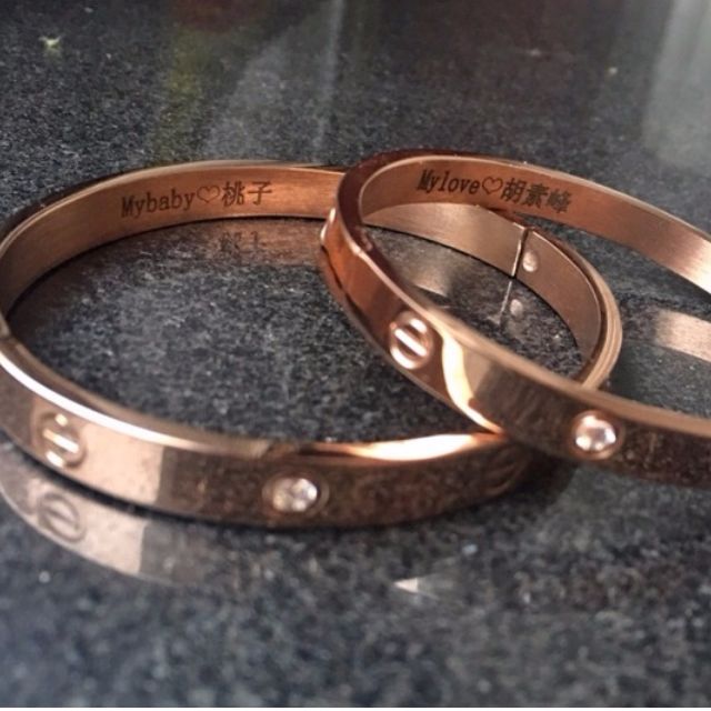 ENGRAVE Cartier love bracelet, Women's Fashion on Carousell