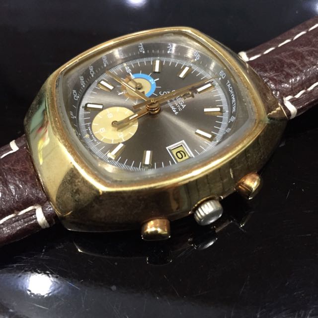 Omega Seamaster 176.005 Gold Plated Chronograph, Luxury, Watches on  Carousell