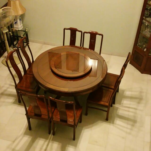 Antique Rosewood Dining Table Set Furniture Tables Chairs On Carousell