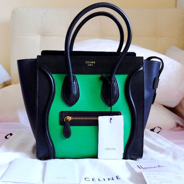 Celine micro luggage tricolor on sale