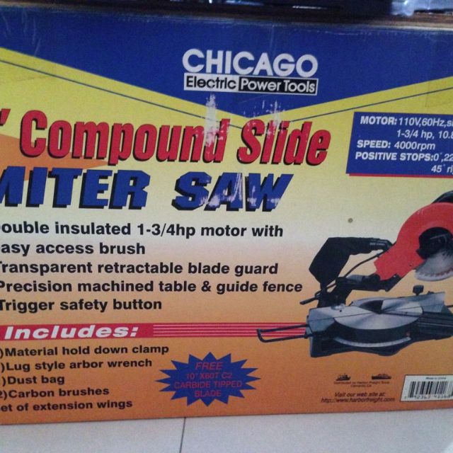 Chicago Electric 10 Inch Compound Miter Saw Design Craft On