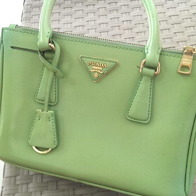 lime green prada bag