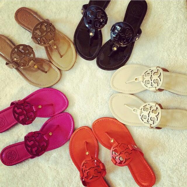 Tory Burch Miller Sandals Patent Leather Luxury Sneakers