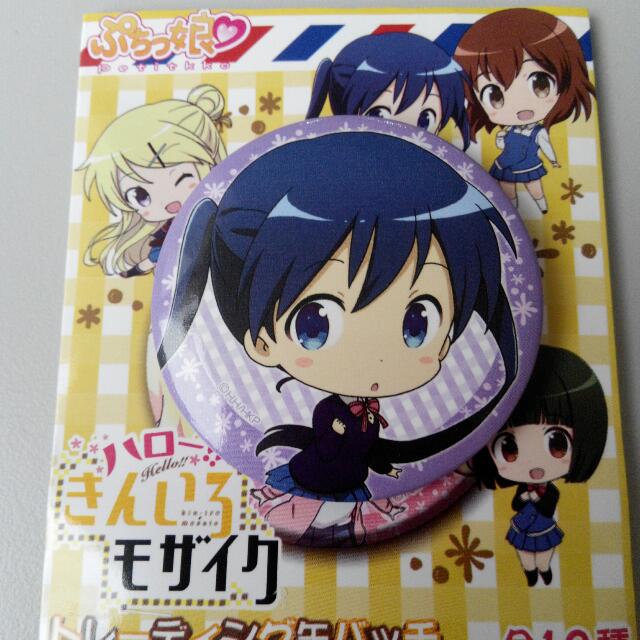 Hello Kiniro Mosaic Petitkko Trading Can Badge Aya