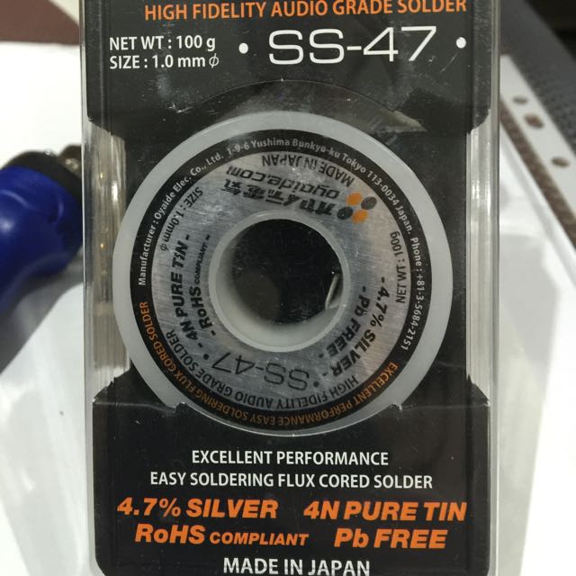 OYAIDE SS-47 High Fidelity Audio Grade Solder 50g Japan